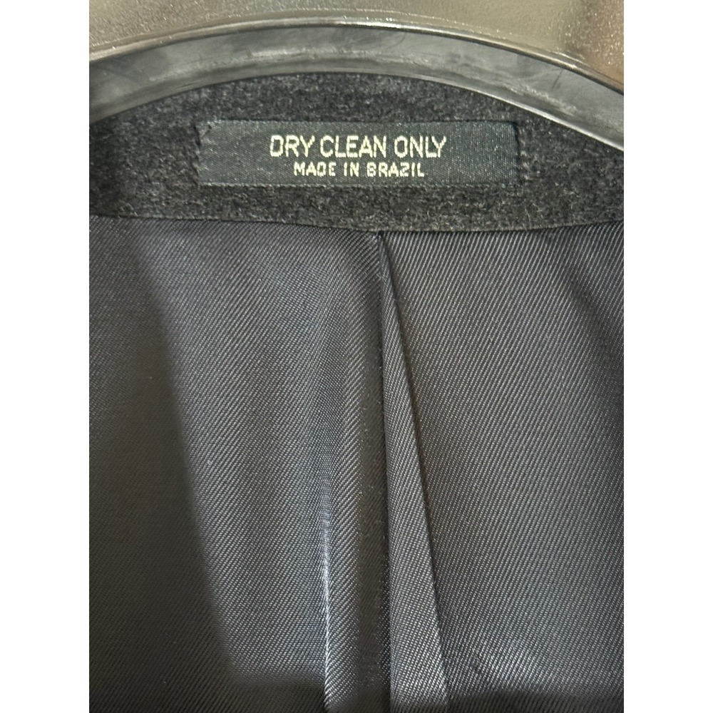 Vintage Ron Chereskin Cashmere Blend Overcoat 42R Black Double Breasted Italy - Picture 10 of 10